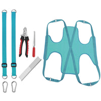 HKM-0753085 Pet Grooming Hammock with Hanging Harness and Nail Clippers for Cats and Dogs