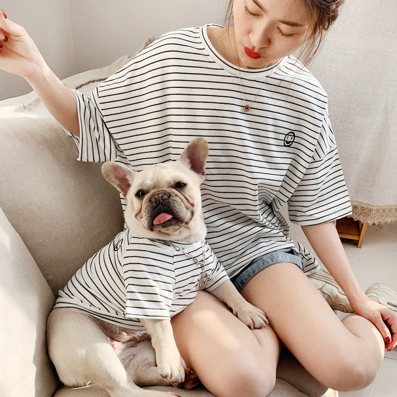 HKM-0753981 Casual Washed Cotton Two-Legged Clothing for Puppies and Pets