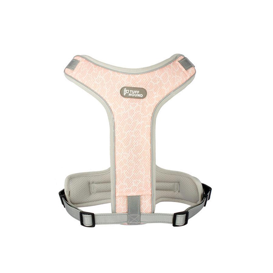 HKM-075411 Adjustable Nylon Dog Chest Strap - Available in Pink Marble, Passionate Red, Cosmic Adventurer, Black Carbon Molecule, and Vitality Powder; Sizes S to XL
