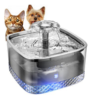 HKM-0754749 Gray Stainless Steel Automatic Cat Water Feeder with USB and Sensor Accessory