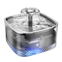 HKM-0754749 Gray Stainless Steel Automatic Cat Water Feeder with USB and Sensor Accessory