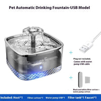 HKM-0754749 Gray Stainless Steel Automatic Cat Water Feeder with USB and Sensor Accessory