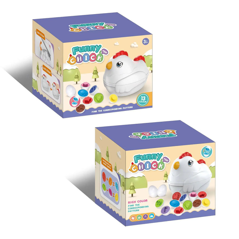 HKM-075539 Kids Educational Matching Egg Toy Set - 12 Pieces Color Recognition Sensory Play for Infants and Toddlers