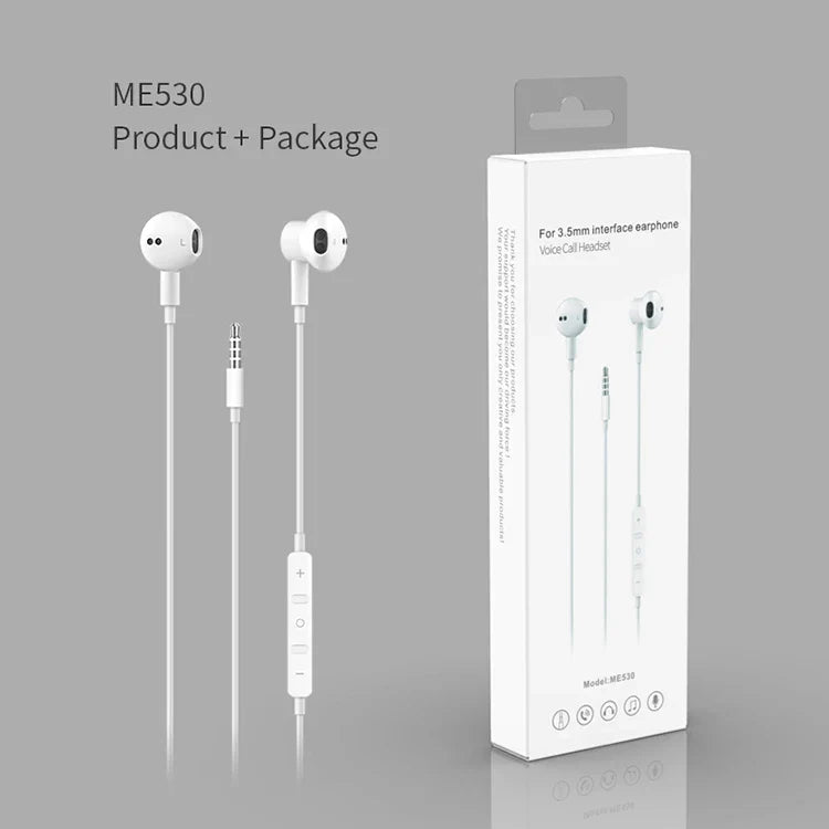 HKM-075539 Magnetic Wired Earbuds with Microphone and Volume Control for iPhone and iPad - White Sports Earphones