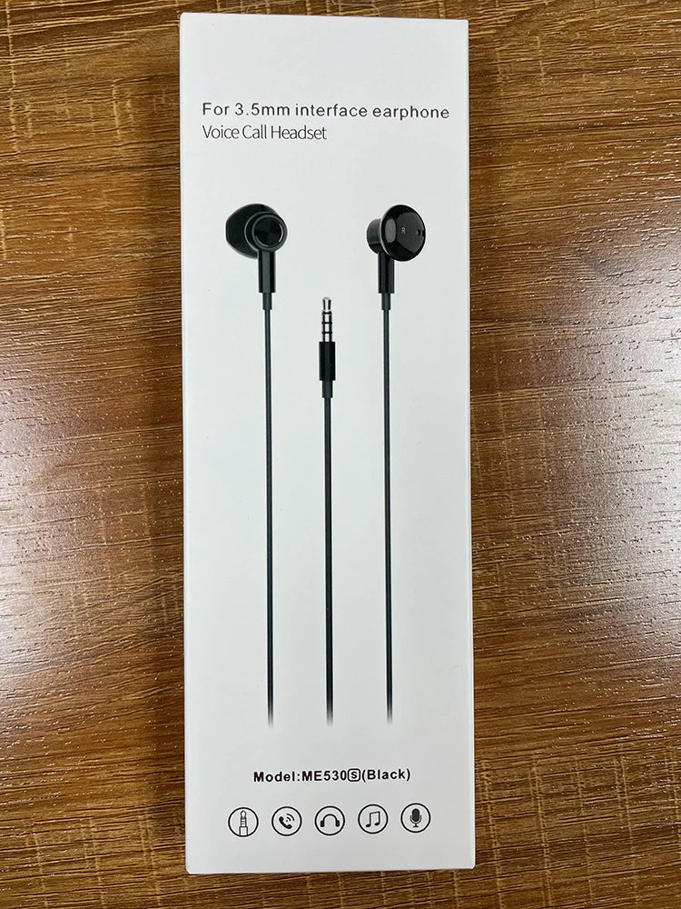 HKM-075539 Magnetic Wired Earbuds with Microphone and Volume Control for iPhone and iPad - White Sports Earphones