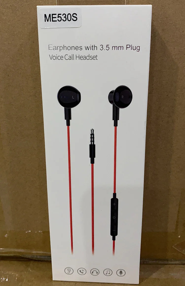 HKM-075539 Magnetic Wired Earbuds with Microphone and Volume Control for iPhone and iPad - White Sports Earphones