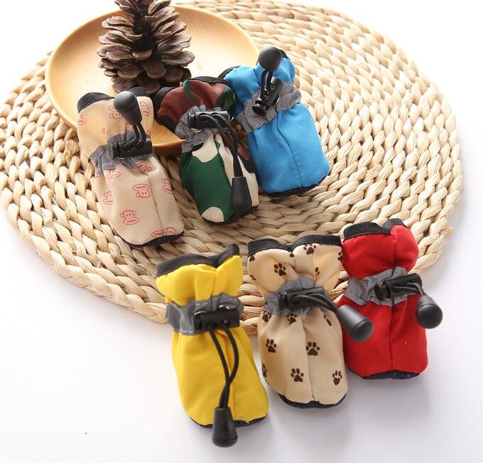 HKM-0755517 Stylish Tarpaulin Dog Shoes for Puppies in Various Colors