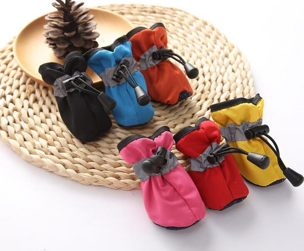 HKM-0755517 Stylish Tarpaulin Dog Shoes for Puppies in Various Colors