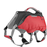 HKM-0756285 Red Nylon Pet Backpack Life Jacket for All Seasons Dogs