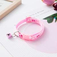 HKM-0756669 Double Footprints Cat Dog Bell Collar - Colorful and Durable Polyester, British Style