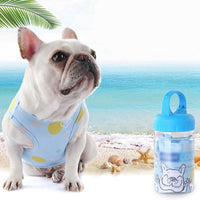 HKM-0757053 Cooling Summer Clothes for Dogs - Cartoon Style in Blue, Pink, and Yellow, Available Sizes M, L, XL