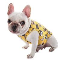 HKM-0757053 Cooling Summer Clothes for Dogs - Cartoon Style in Blue, Pink, and Yellow, Available Sizes M, L, XL