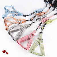 HKM-075731 Nylon Pet Leash with Adjustable Chest Strap and Comfortable EVA Handle