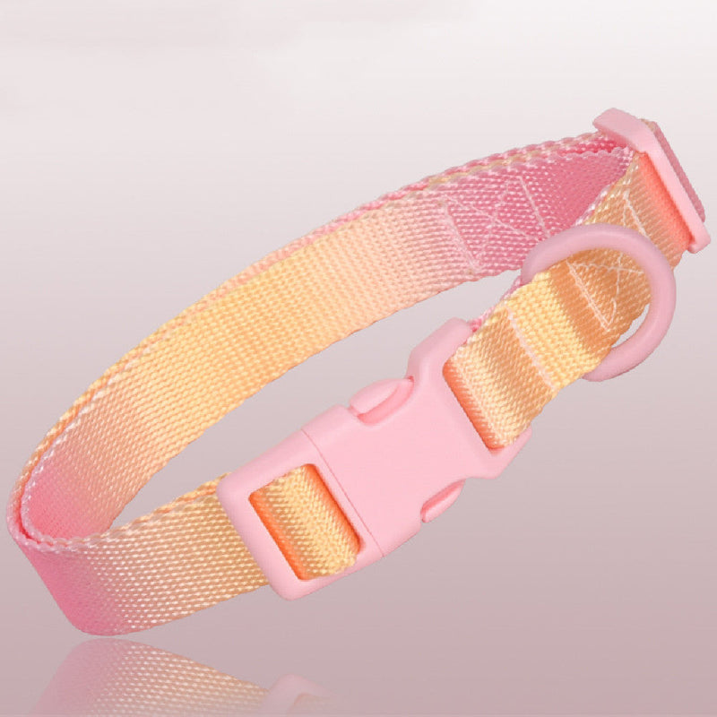 HKM-0758461 Large Anti-Rust Gradient Dog Collar - Comfortable, Sturdy, Adjustable for All Seasons