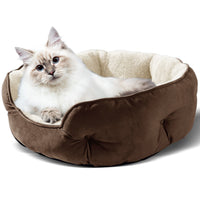 HKM-0758717 Cozy Round Pet Bed in Multiple Colors for Dogs - 48x50x15CM Soft Cloth Design