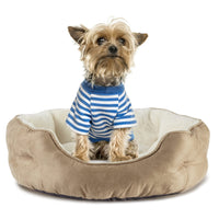 HKM-0758717 Cozy Round Pet Bed in Multiple Colors for Dogs - 48x50x15CM Soft Cloth Design