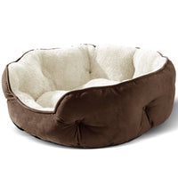 HKM-0758717 Cozy Round Pet Bed in Multiple Colors for Dogs - 48x50x15CM Soft Cloth Design
