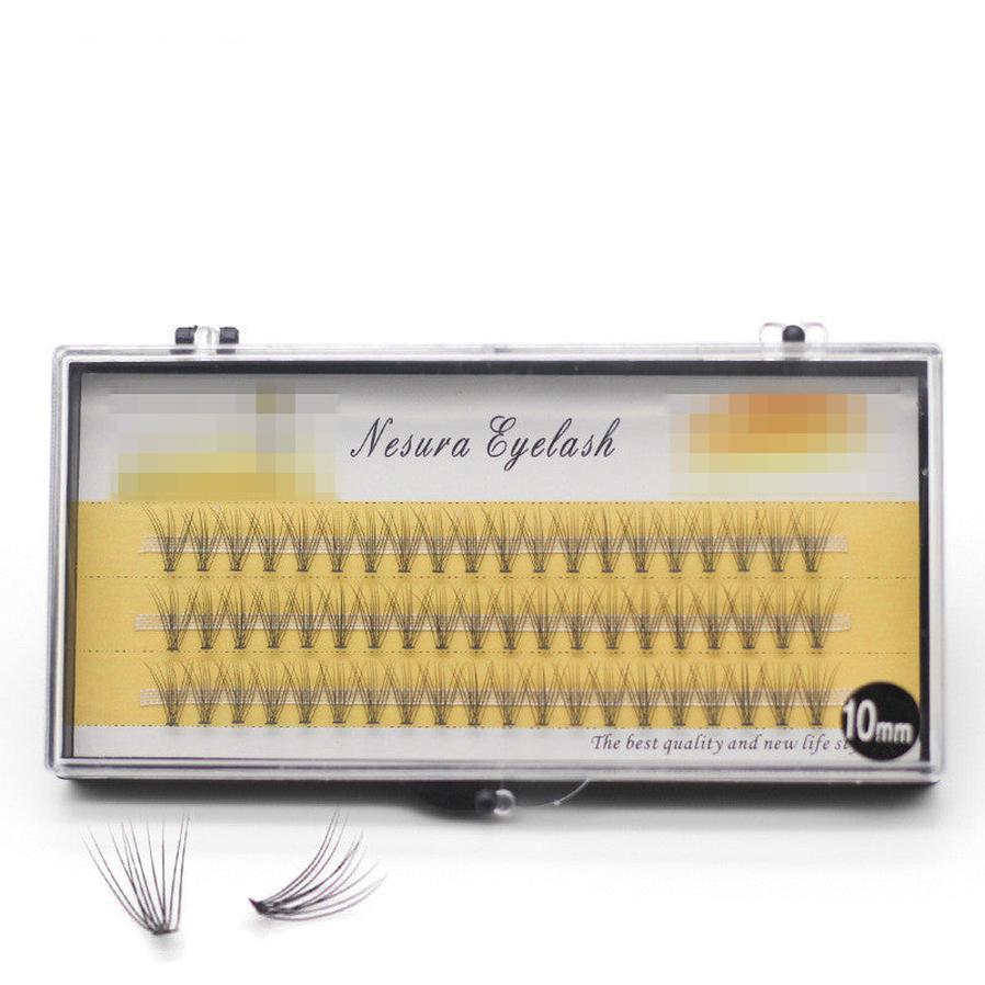 HKM-075923 0.1 Thick Single Cluster Grafted False Eyelashes - 60 Natural Look Tufts in Various Lengths