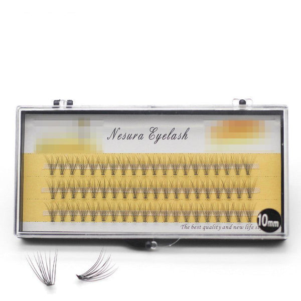 HKM-075923 0.1 Thick Single Cluster Grafted False Eyelashes - 60 Natural Look Tufts in Various Lengths