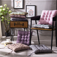 HKM-075923 Stylish Striped Square Chair Cushion - 40x40cm Polyester Fiber
