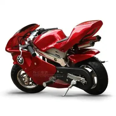 HKM-076115 Children's Mini Motorcycle 49cc, Brushless Motor, Front and Back Disc Brakes, Chain Drive, 10-Inch Wheels