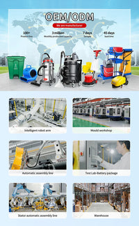 HKM-076115 Collapsible Floor Scrubber and Dryer with Washing and Scrubbing Functions