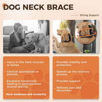 HKM-0762045 Adjustable Anti-Licking Dog Support Collar for Neck Sprains - Universal Fit for Small, Medium, and Large Pets