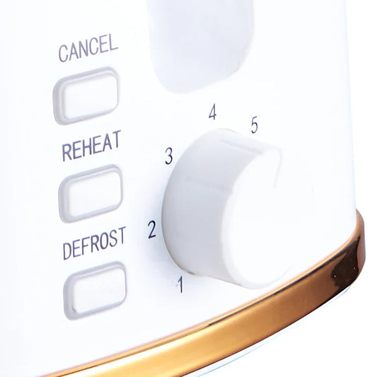 HKM-076435 Sleek 2-Slice Plastic Toaster for French Bread - White Finish