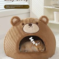 HKM-0764477 Warm Windproof Cat Nest with Thick 3D Cotton for Small to Medium Cats