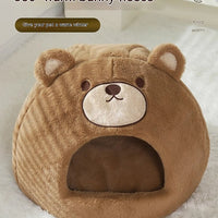 HKM-0764477 Warm Windproof Cat Nest with Thick 3D Cotton for Small to Medium Cats