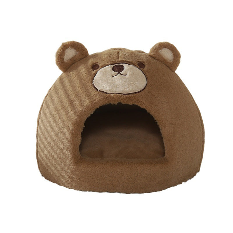 HKM-0764477 Warm Windproof Cat Nest with Thick 3D Cotton for Small to Medium Cats