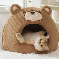 HKM-0764477 Warm Windproof Cat Nest with Thick 3D Cotton for Small to Medium Cats