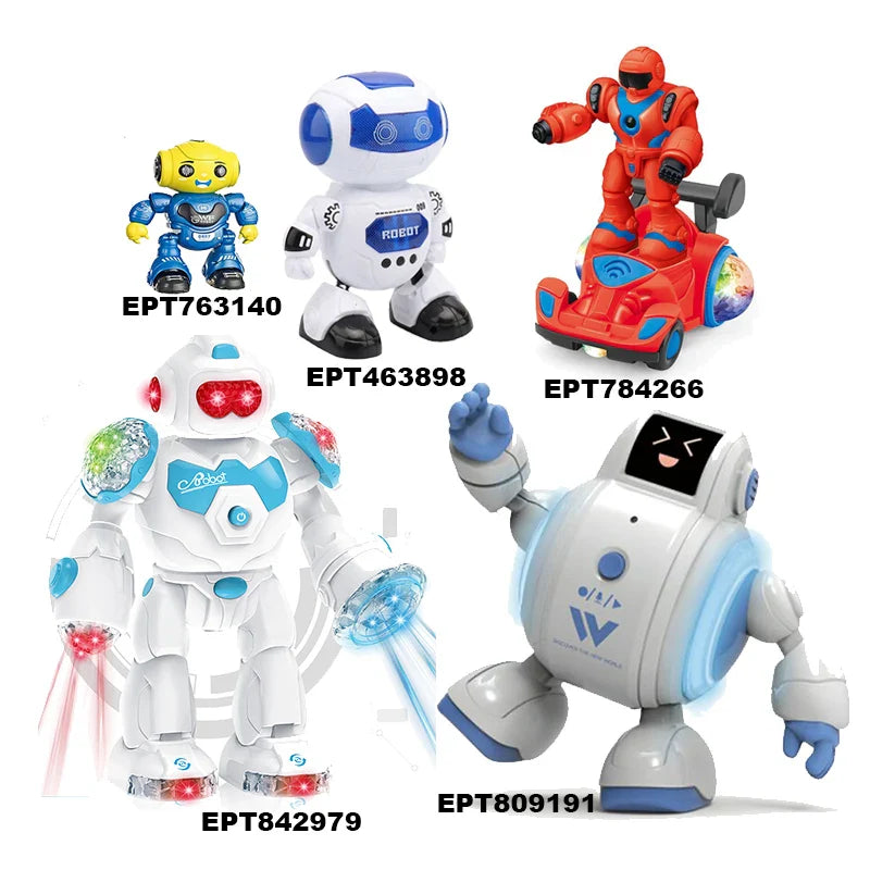 HKM-076499 Intelligent Dancing Robot Toy with Light and Music for Kids Ages 2-7, Educational and Musical Features
