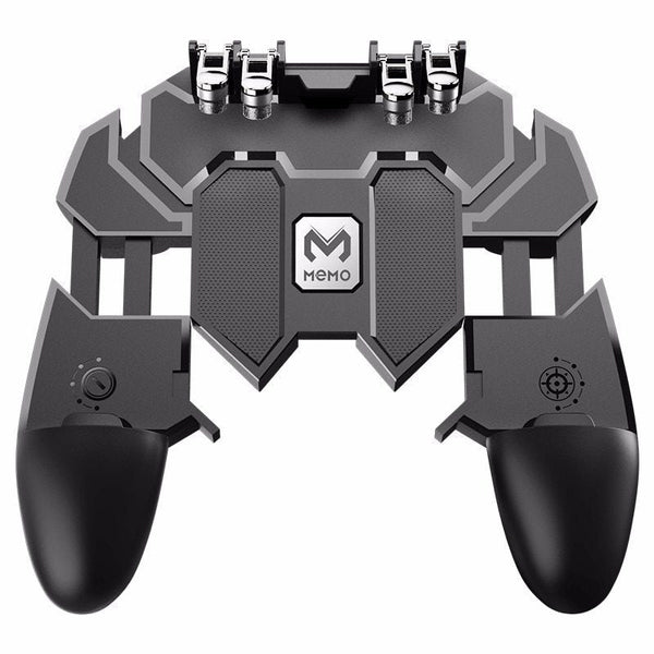 HKM-076563 Six-Finger Mobile Game Controller for PUBG - Touch Sensitive, 90-Degree Adjustable, Screen Compatible