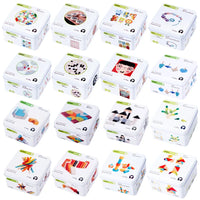 HKM-076691 Wooden Interactive Cognitive Puzzle Building Blocks for Kids Travel Play