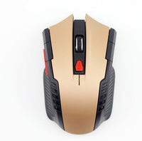 HKM-076755 Wireless Optical Gaming Mouse with Adjustable DPI and Ergonomic Design - 2.4GHz Connection, 6 Buttons, 4-Way Wheel, Multiple Colors Available