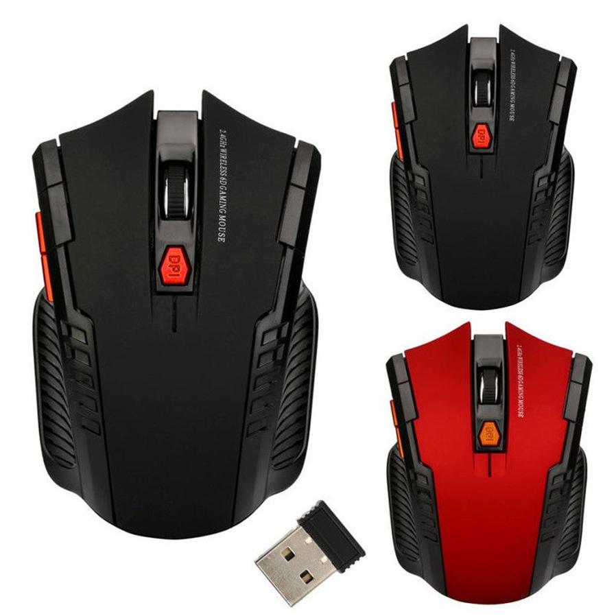 HKM-076755 Wireless Optical Gaming Mouse with Adjustable DPI and Ergonomic Design - 2.4GHz Connection, 6 Buttons, 4-Way Wheel, Multiple Colors Available
