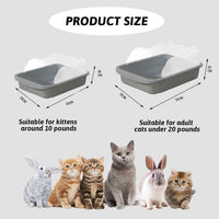 HKM-0767677 Sifting Cat Litter Box for Kittens with High Sides, Detachable Design, Portable Travel Litter Pan for Small Cats