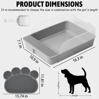 HKM-0767677 Sifting Cat Litter Box for Kittens with High Sides, Detachable Design, Portable Travel Litter Pan for Small Cats
