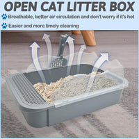 HKM-0767677 Sifting Cat Litter Box for Kittens with High Sides, Detachable Design, Portable Travel Litter Pan for Small Cats