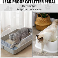 HKM-0767677 Sifting Cat Litter Box for Kittens with High Sides, Detachable Design, Portable Travel Litter Pan for Small Cats