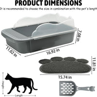HKM-0767677 Sifting Cat Litter Box for Kittens with High Sides, Detachable Design, Portable Travel Litter Pan for Small Cats