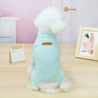 HKM-0768573 Korean Striped Casual Pet Clothing in Cotton - Available in Yellow, Pink, Blue (S-XXL)