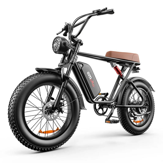 HKM-077011 1000W Dual Motor Fat Tire Electric Bike, 7-Speed, 48V Lithium Battery, Integrated Steel Frame, Max Speed 50km/h