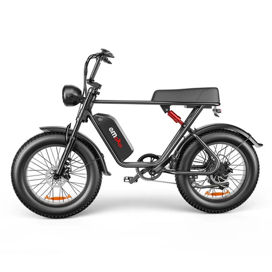 HKM-077011 1000W Dual Motor Fat Tire Electric Bike, 7-Speed, 48V Lithium Battery, Integrated Steel Frame, Max Speed 50km/h