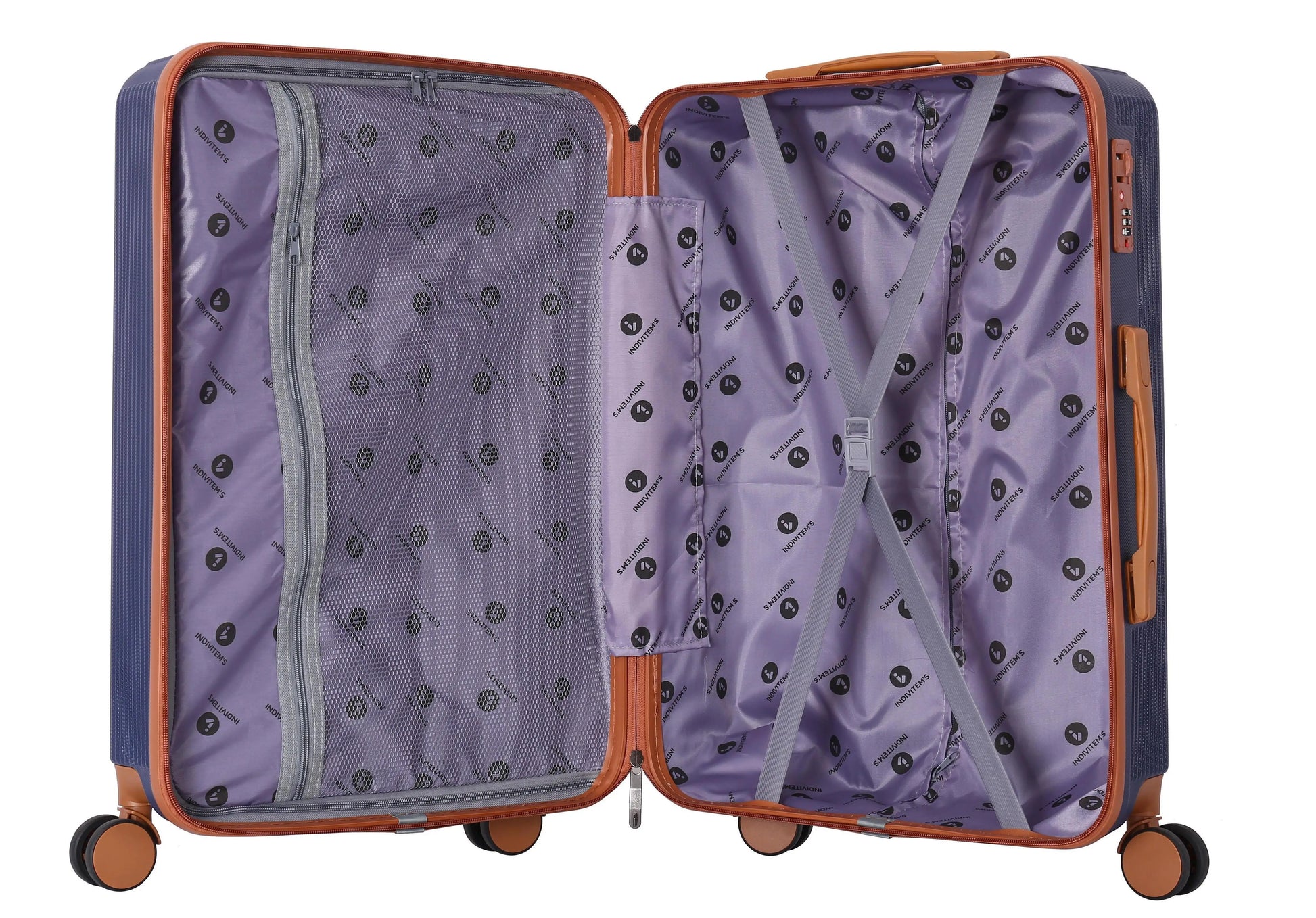HKM-077075 2024 Colour Coordinated ABS Trolley Luggage Set - Stylish Roller Suitcases for Travel
