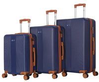 HKM-077075 2024 Colour Coordinated ABS Trolley Luggage Set - Stylish Roller Suitcases for Travel