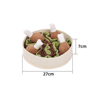 HKM-0771005 Beige Polyester Dog Sniff Toy - Chicken Leg Bucket for Pet Engagement
