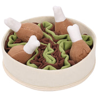 HKM-0771005 Beige Polyester Dog Sniff Toy - Chicken Leg Bucket for Pet Engagement