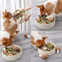 HKM-0771005 Beige Polyester Dog Sniff Toy - Chicken Leg Bucket for Pet Engagement